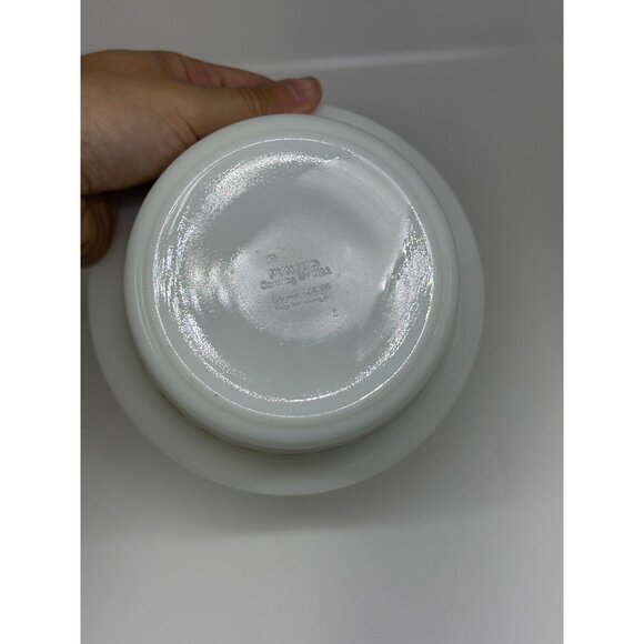 VTG Pyrex Butterfly Gold Butter Dish Bowl White Milk Glass w/ Gold Floral NO LID - Picture 3 of 6